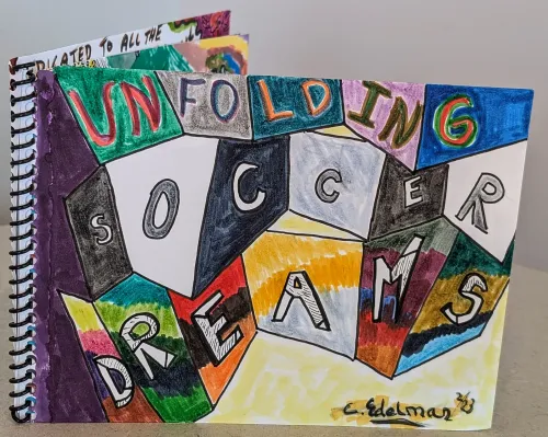 Unfolding Soccer Dreams Folding Accordion Book
